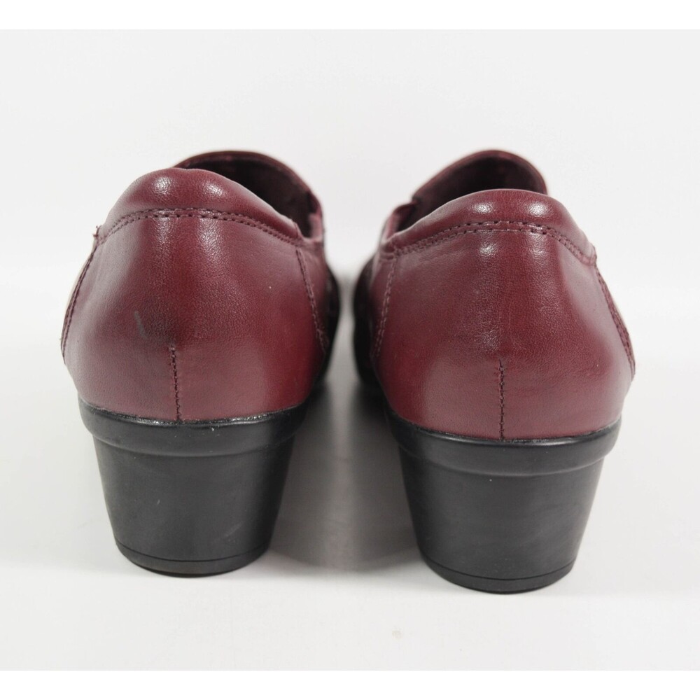 Earth Origin Roxanne Burgundy Leather Slip On Loafers Low Heel Shoes Sz 11M - Picture 6 of 8